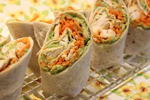 Wraps avocat-poulet-carottes