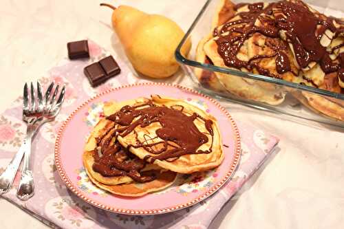 Crêpes aux poires (et chocolat !)