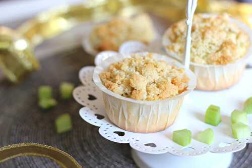 Muffins crumble à la rhubarbe