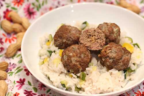 Boulettes de bœuf au beurre de cacahuète à la vapeur