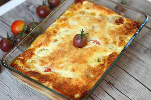 Clafoutis aux tomates cerises et au parmesan