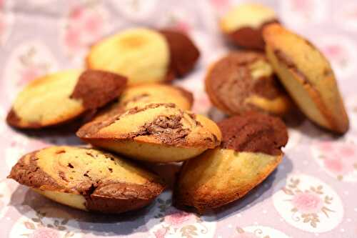 Madeleines marbrées vanille-chocolat