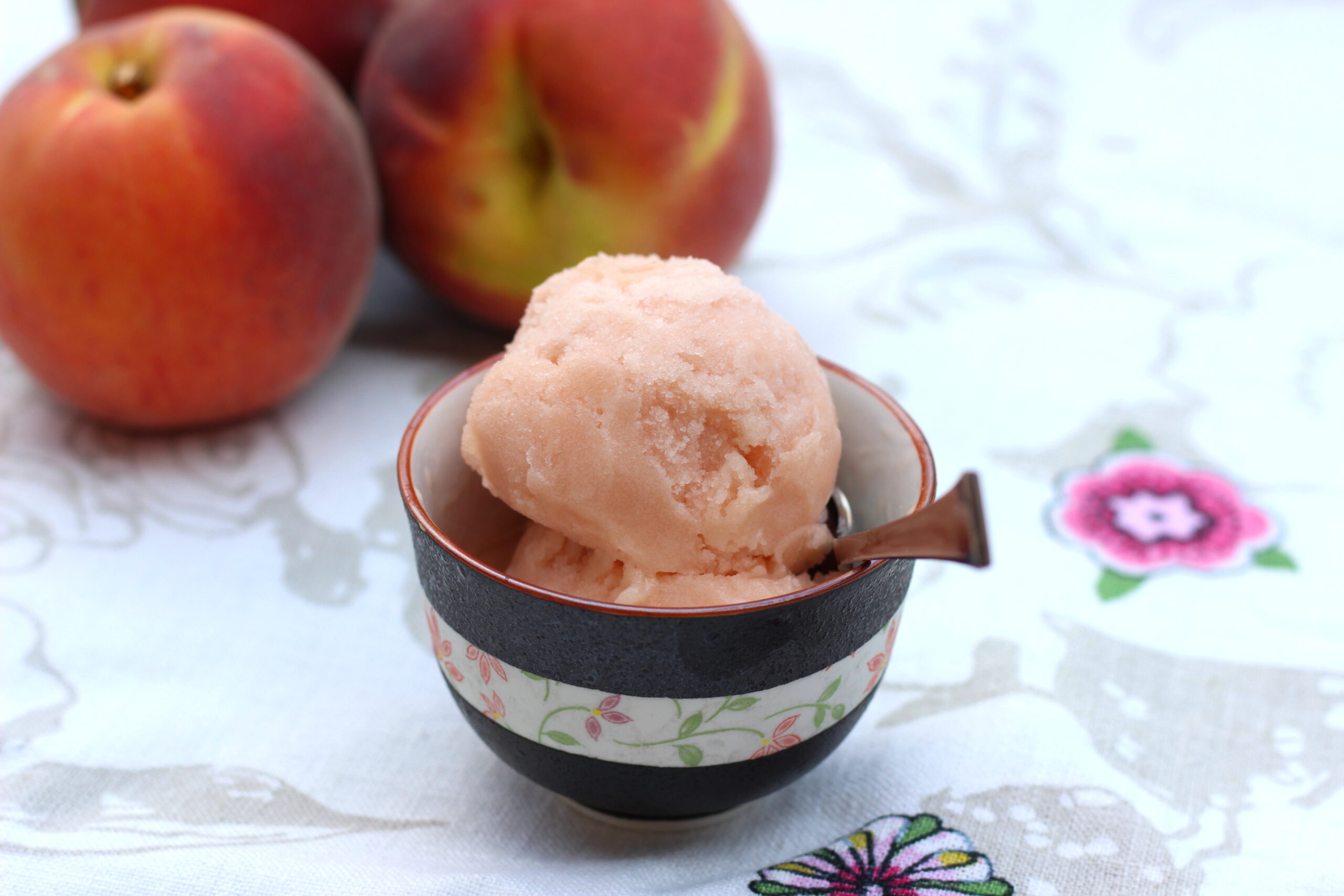 Sorbet à la pêche