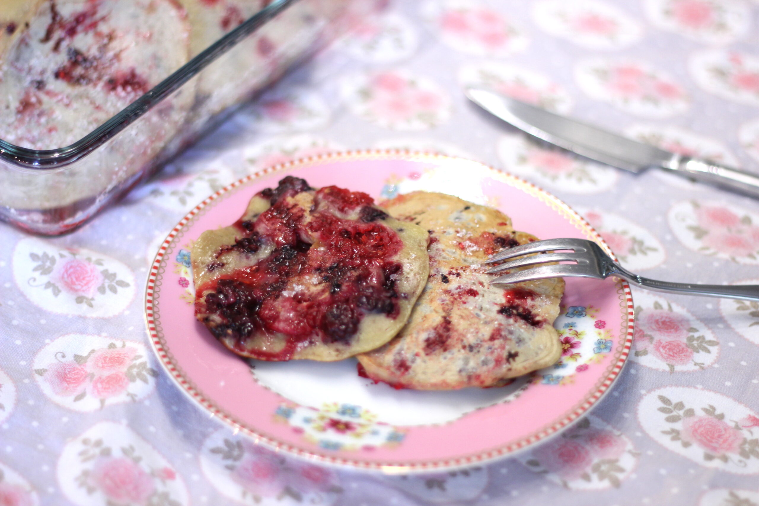 Crêpes aux mûres et framboises