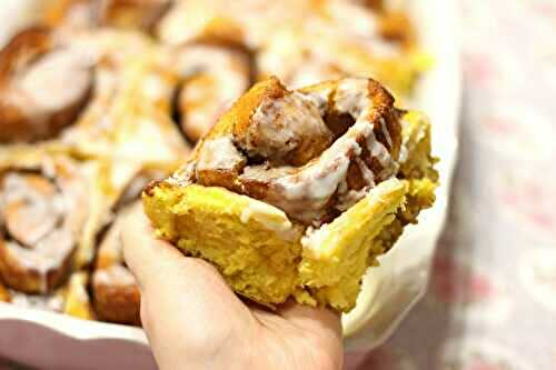 Cinnamon rolls au potimarron et à la cannelle