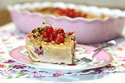 Clafoutis-crumble aux groseilles