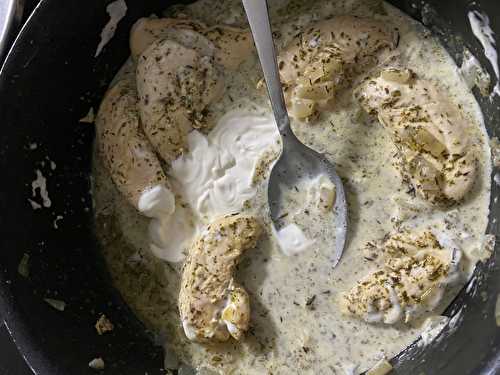 Escalope de poulet mariné au citron