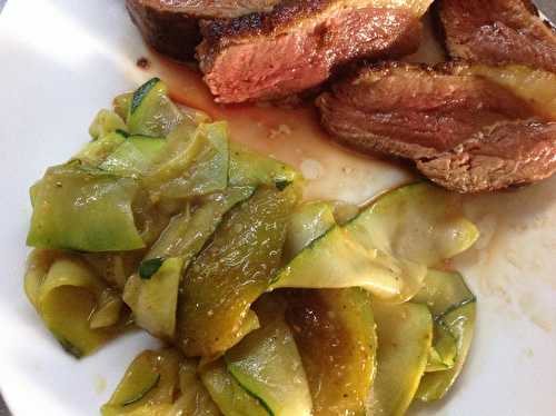 Magret de canard,courgettes et figues