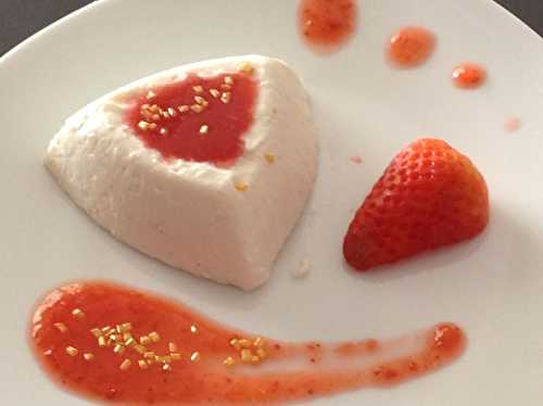 Panacotta coulis de fraises