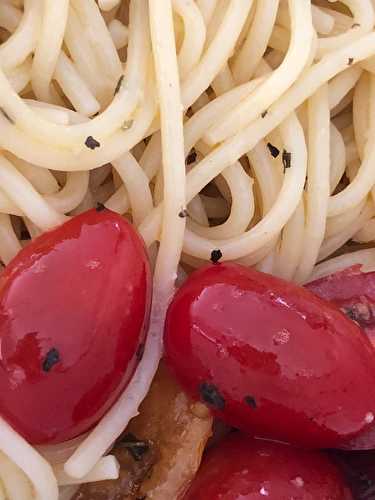 Spaghettis aux tomates cerises