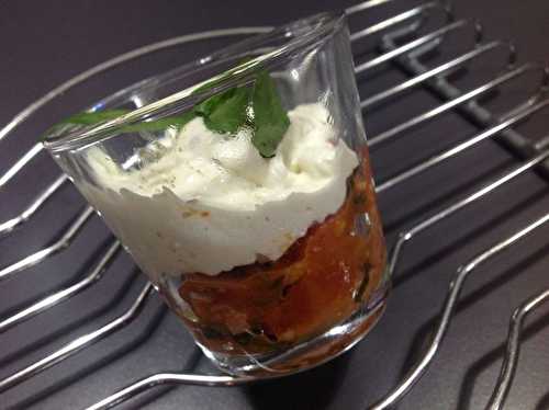 Tiramisu jambon, tomates, aubergines