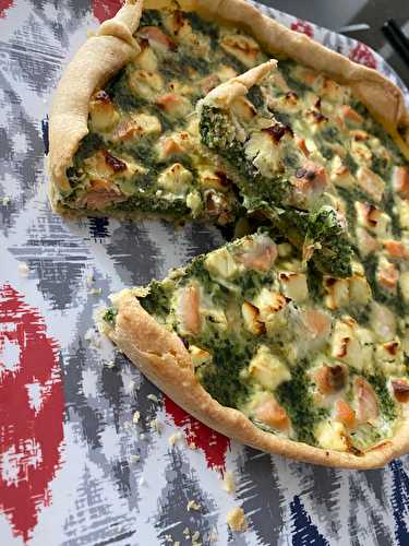 Quiche épinards saumon et fêta