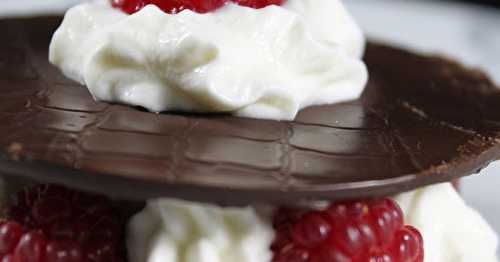 "Mille" feuilles chocolat/framboises/chantilly