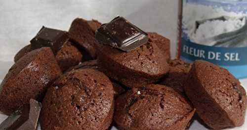 Muffins coulants au chocolat et fleur de sel