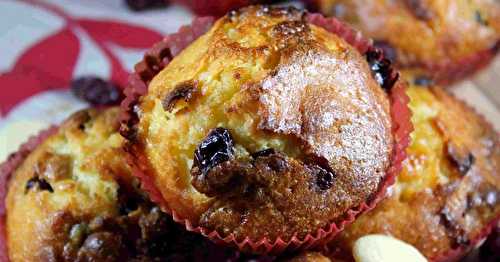 Muffins cranberries chocolat blanc