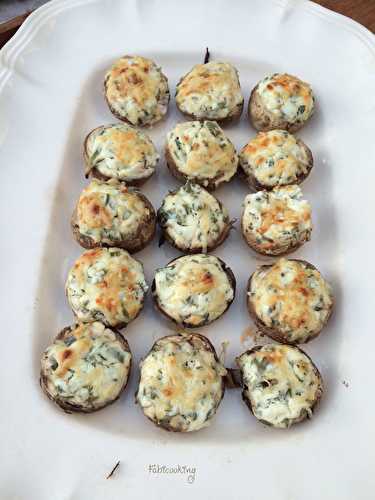 Champignons farcis fromage frais et fines herbes