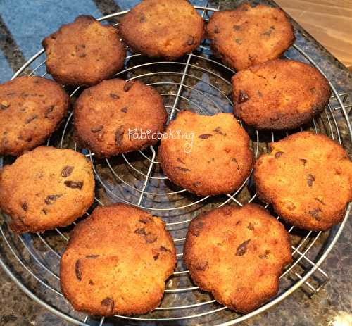 Cookies sans gluten aux abricots,noix et chocolat