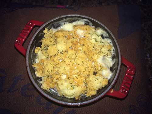 Crumble de saumon à l'aneth