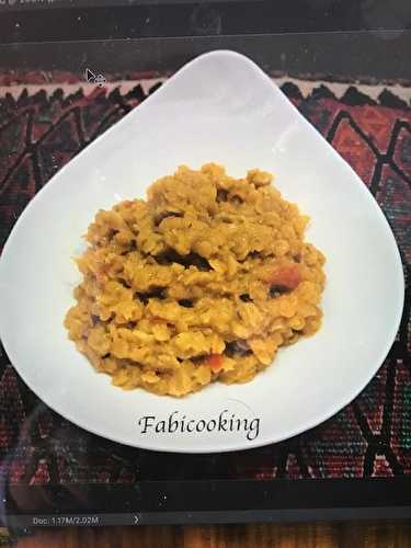 Lentilles végétariennes à l'indienne, Indian Dahl - FabiCooking