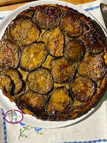 Tatin d'aubergines laquées