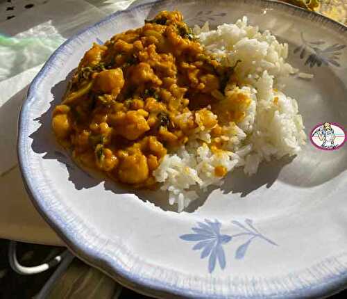 Curry de pois chiches et lentilles corail