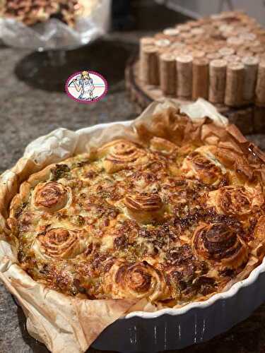 Tarte rapide courgette poireau et gorgonzola