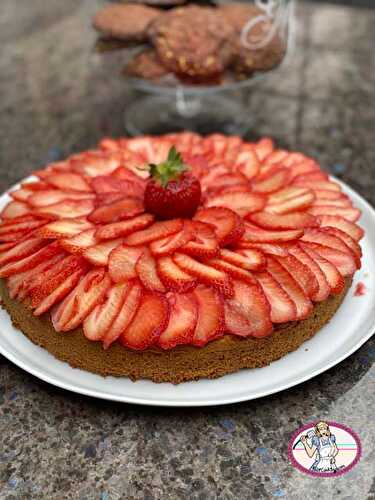 Tarte aux fraises, coco et fruit de la passion