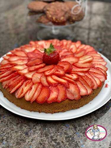 Tarte aux fraises, coco et fruit de la passion