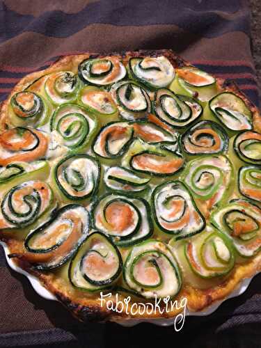 Tarte courgettes et saumon fumé