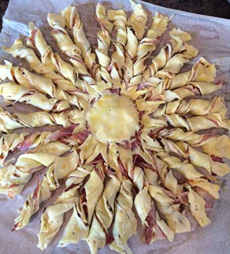 Tarte soleil au St Moret et Chorizo