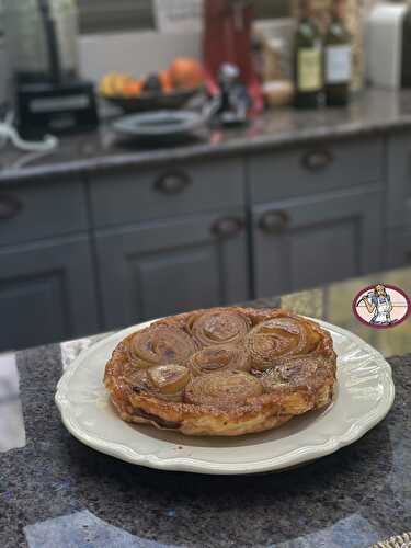 Tarte tatin aux oignons roses de Roscoff