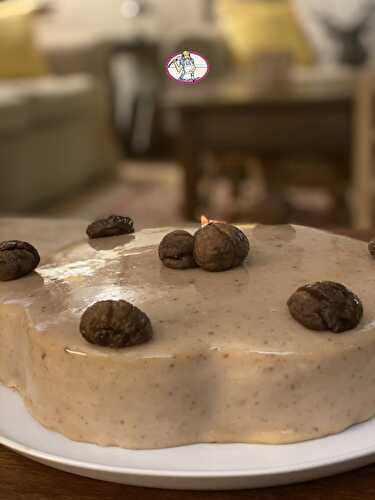 Entremets à la poire et au marron