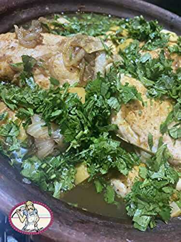 Tajine de poulet au citron confit et olive