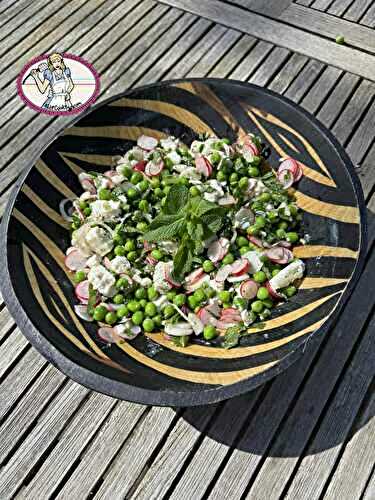 La salade de petits pois croquants, menthe et feta: recette healthy et facile