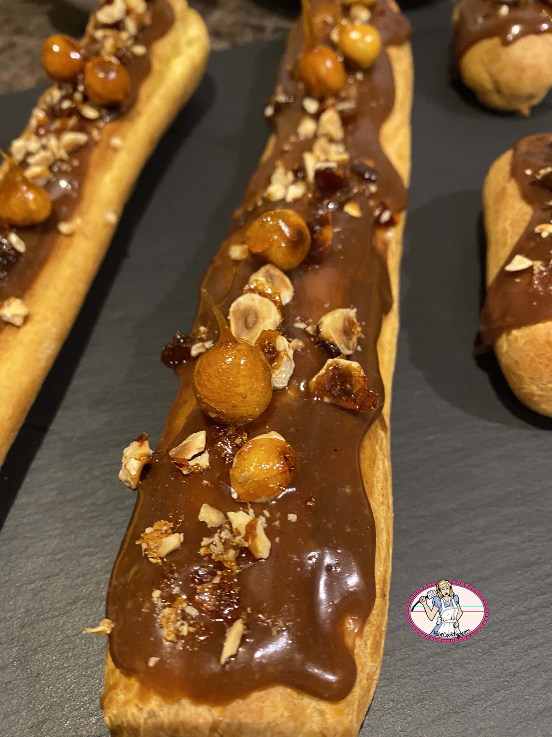 Mes Éclairs au praliné sans façon
