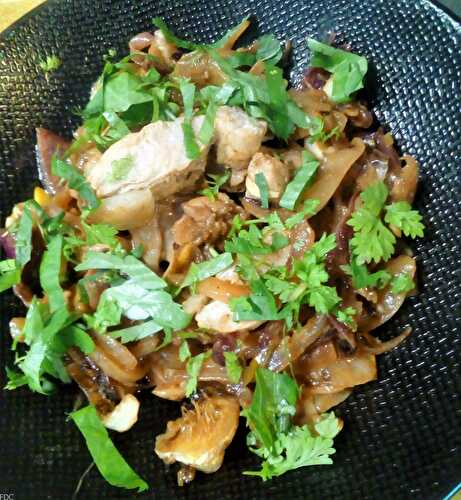 Porc aux oignons et saveurs d'Asie - Fanes de cuisine saine gourmandise