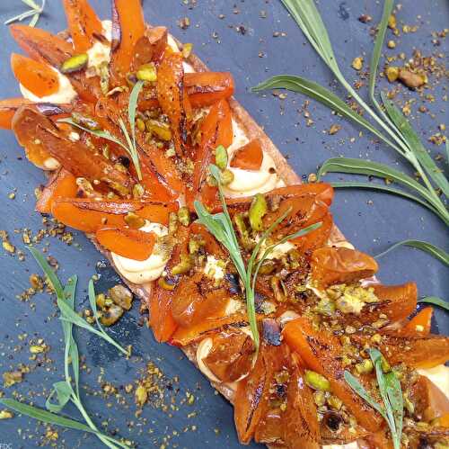 Tarte aux abricots rôtis et Lavande - Fanes de cuisine saine gourmandise