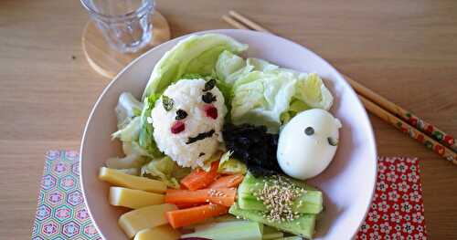 Assiettes type bento japonais (veggie, sans gluten)