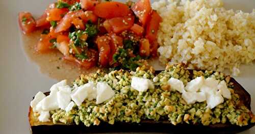 Aubergines au pesto de cajou et à la feta (veggie)