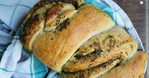 Babka végétale au pesto (vegan, Alsace)