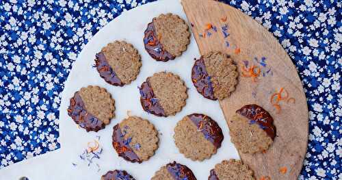 Biscuits mandarine et bleuets (sans gluten, vegan, goûter)