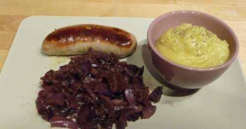 Boudin blanc et choux rouge (ça sent l'automne...)