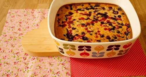 Clafoutis aux fruits rouges (pas vraiment de saison..mais bon!) IG bas