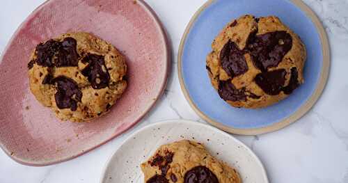 Cookies banane, chocolat (sans gluten, sans oeuf, goûter)