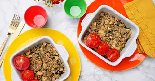 Crumble aux courgettes (sans gluten, amap, estival)