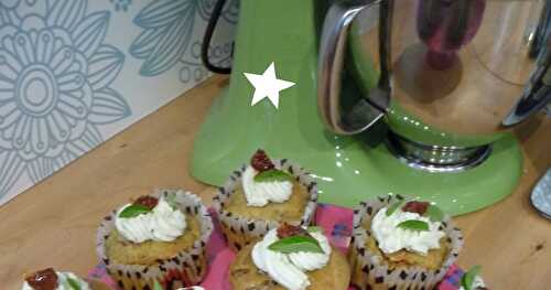 Cupcakes tomates séchées-courgettes-basilic