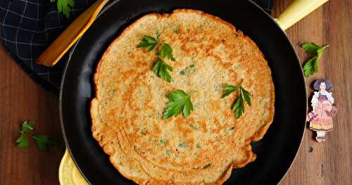 Eierkuchen à la farine de petit épeautre et au persil (Alsace, amap)