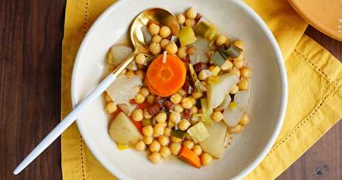 En mode retour de l'AMAP : baeckeoffe de légumes d'hiver façon couscous (amap, vegan, sans gluten)