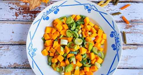 En mode retour de l'AMAP : pâtes au poireau et à la courge butternut (vegan, automne)