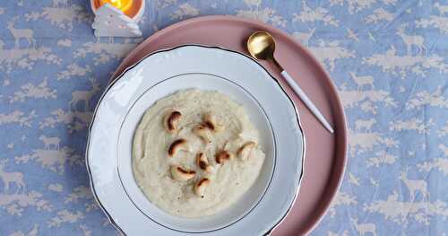 En mode retour de l'Amap : velouté panais, haricots blancs, cajou (amap, vegan, sans gluten, Noël)